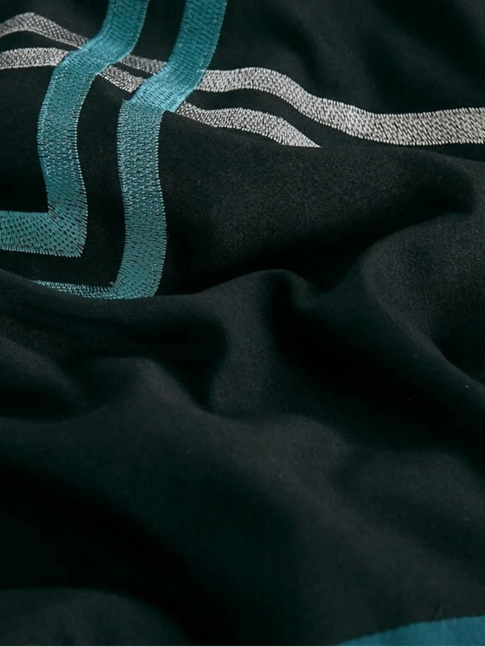 Teal and Gray Geometric Comforter Set - Home Bedding
